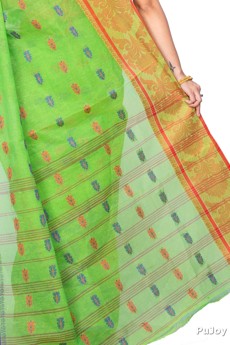 Green Pure Cotton Akriti Tant Saree (168)