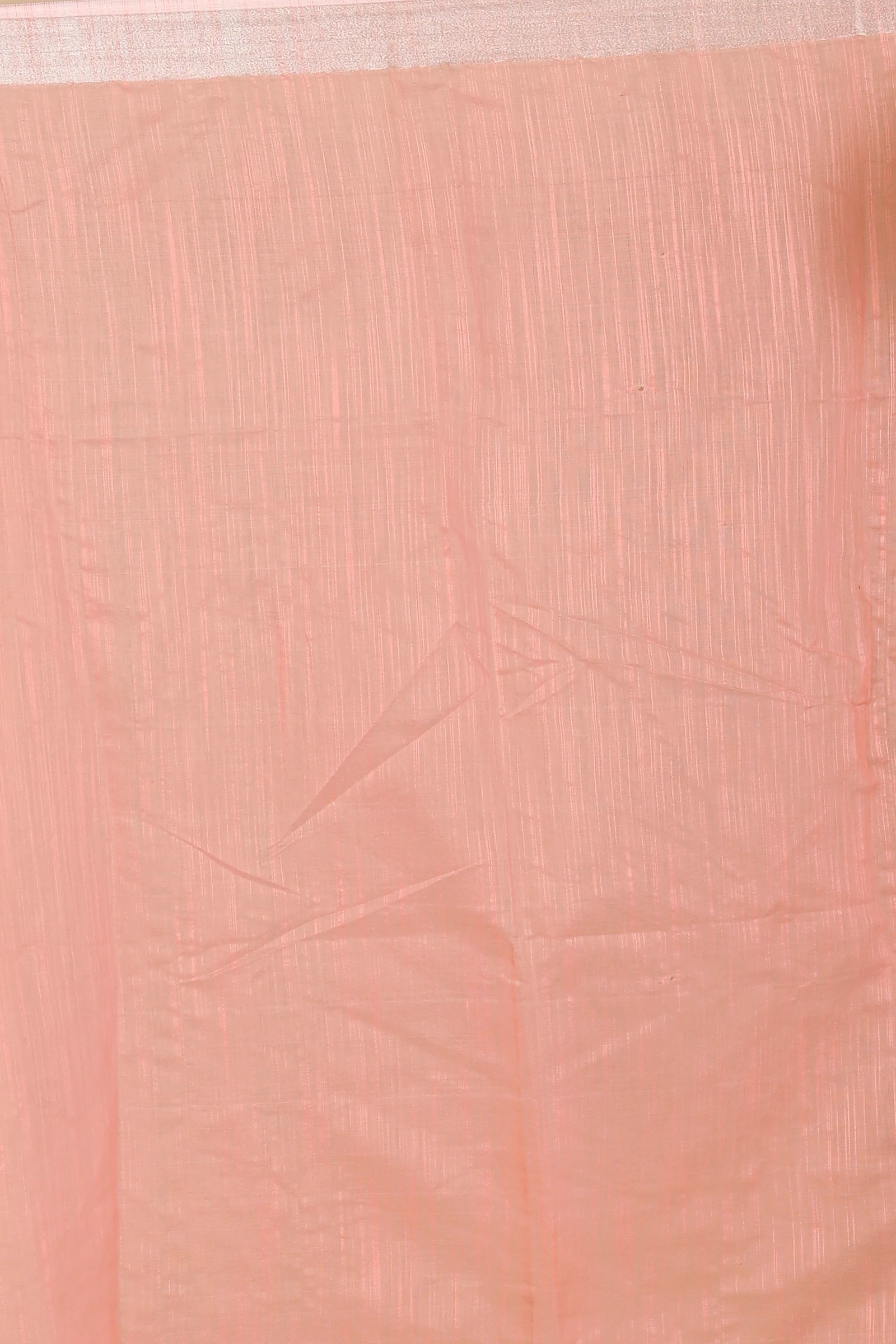 Peach Blended Cotton Tanikato Hand Painted Saree (1680)