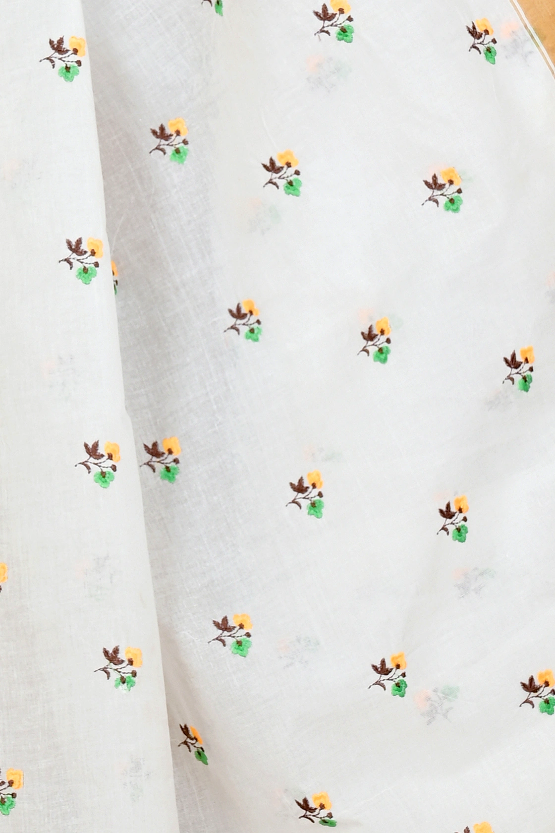 White Glold Pure Cotton Leome Tant Embroidery (1687)