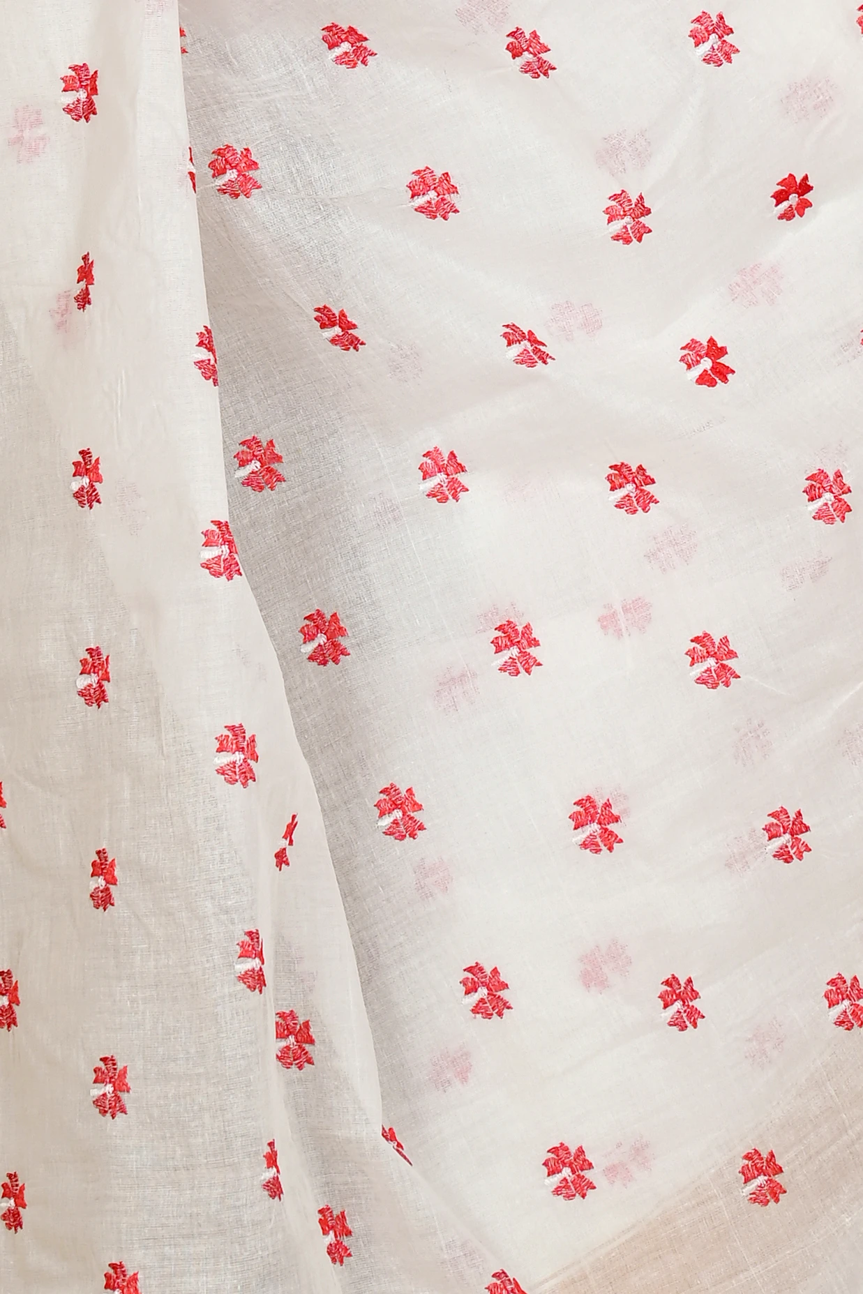White Glold Pure Cotton Leome Tant Embroidery (1688)