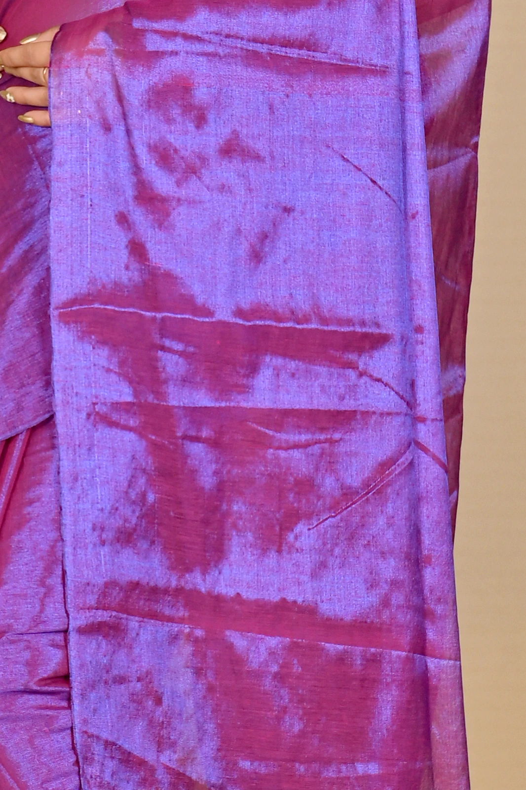Purple Cotton Silk Tisuka Than Hand Loom Saree (1720)