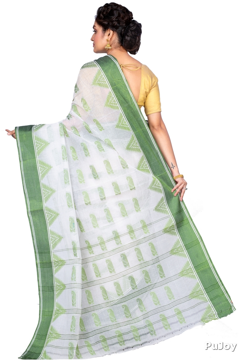 Green Pure Cotton Archana Tant Saree (173)