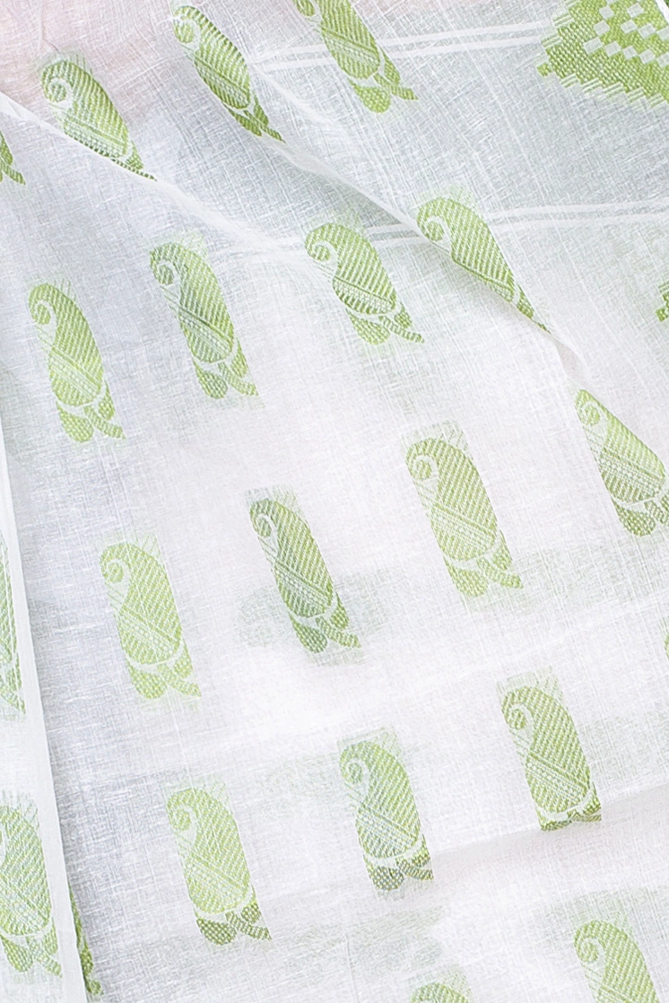 Green Pure Cotton Archana Tant Saree (173)