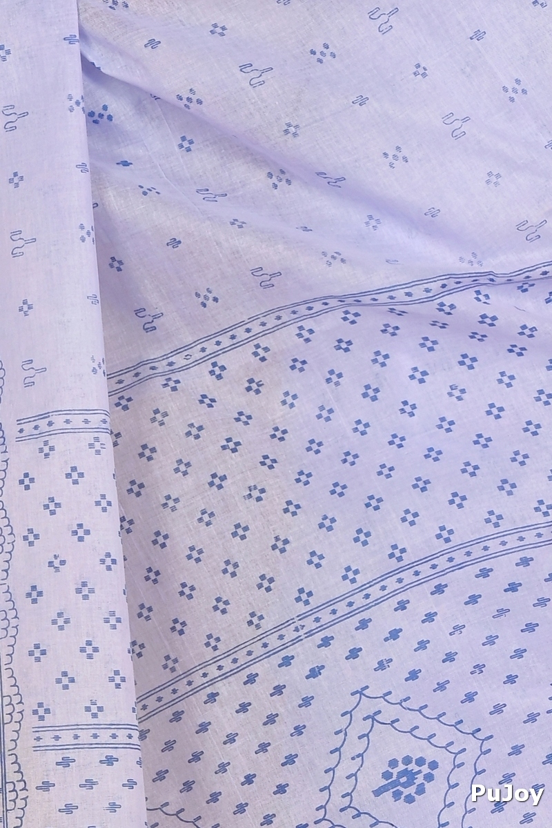 Light Purple Pure Cotton Liko Tant Saree Print (1747)