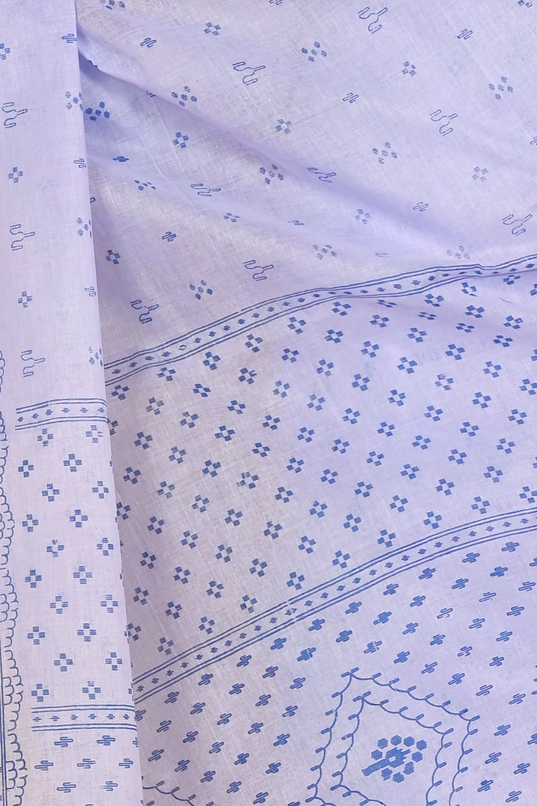 Light Purple Pure Cotton Liko Tant Saree Print (1747)