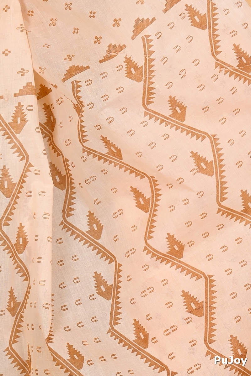 Cream Pure Cotton Luvna Tant Saree Print (1756)