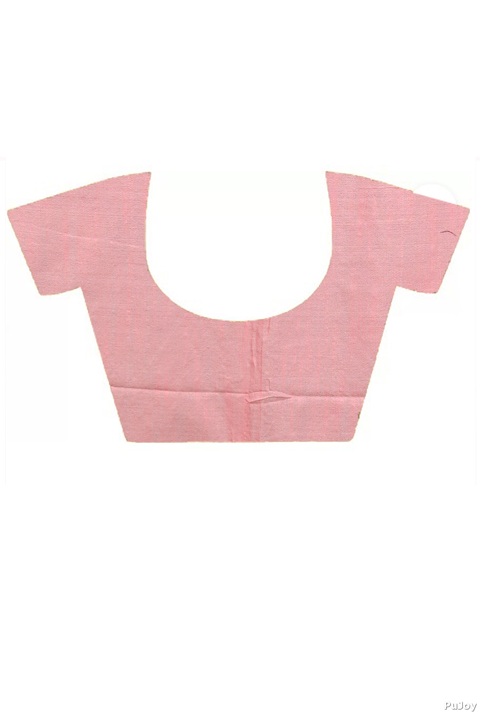 Baby Pink Pure Cotton Pakhi Kantha Stitch Saree (1879)