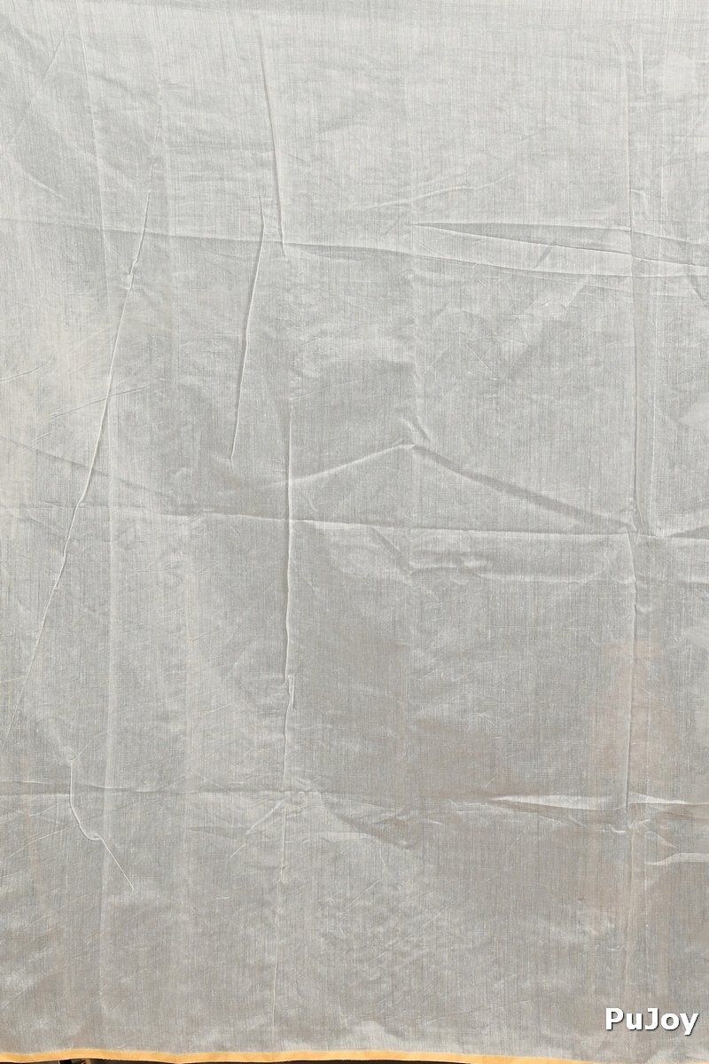 White Red Cotton Blend Variti embhand Embroidery Handloom saree (1883)