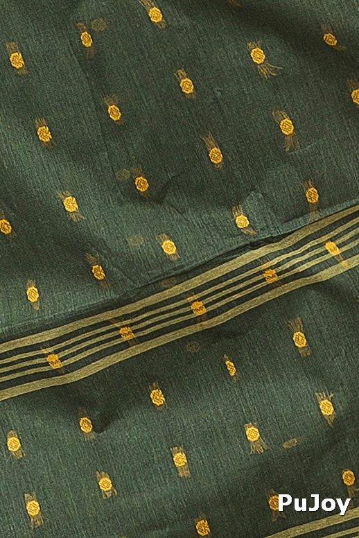 Beige Pure Cotton Alpona Tant Saree (189)