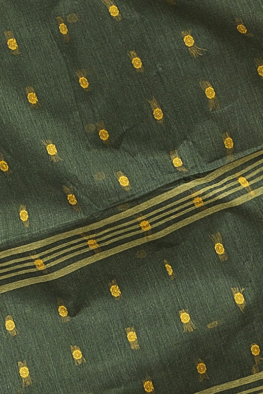 Beige Pure Cotton Alpona Tant Saree (189)