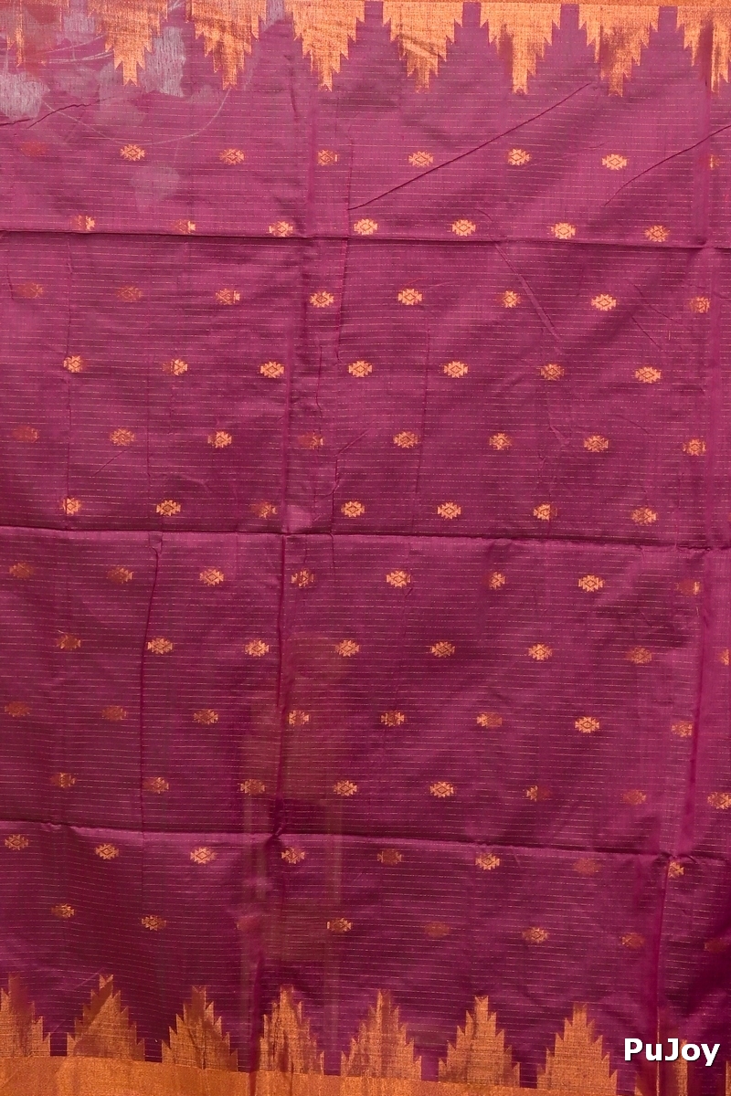 Magenta Cotton Blend Daypi Hand Loom Saree (1893)