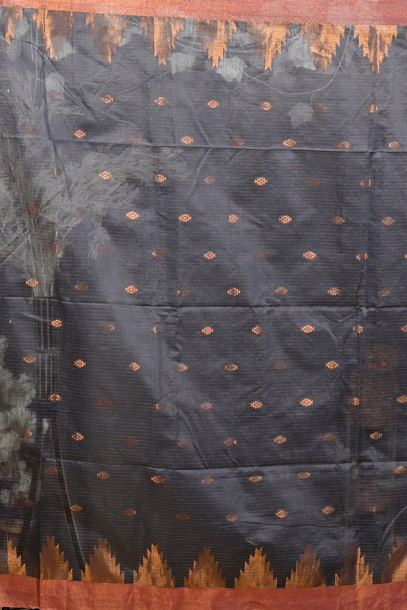 Black Cotton Blend Daypi Hand Loom Saree (1894)
