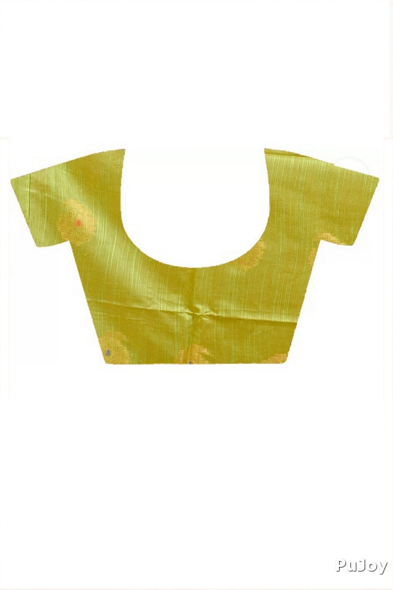 Orange Green Cotton Blend Daymin Hand Loom Saree (1898)