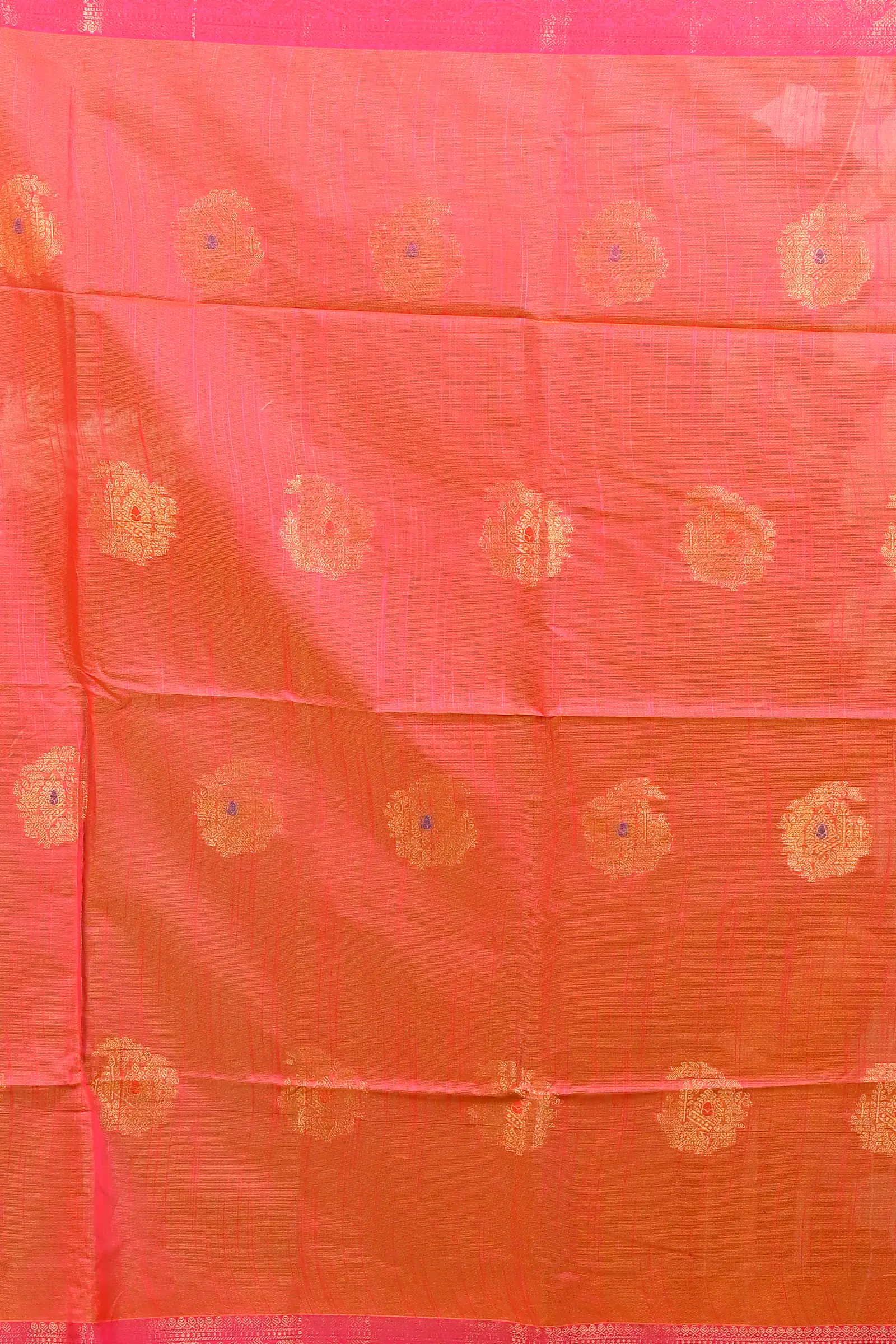 Pesta Green Pink Cotton Blend Daymin Hand Loom Saree (1899)