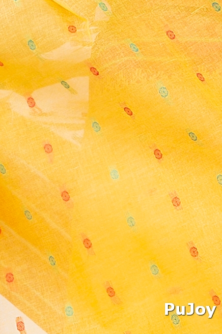 Beige Pure Cotton Alpona Tant Saree (193)