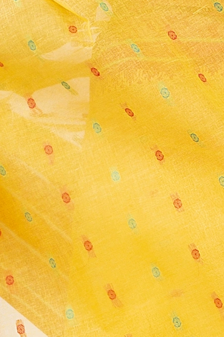 Beige Pure Cotton Alpona Tant Saree (193)