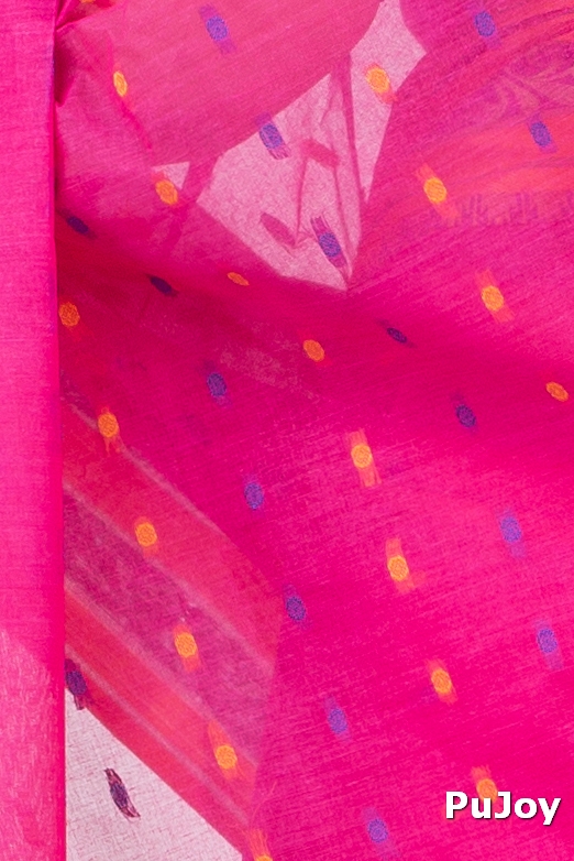 Beige Pure Cotton Alpona Tant Saree (194)