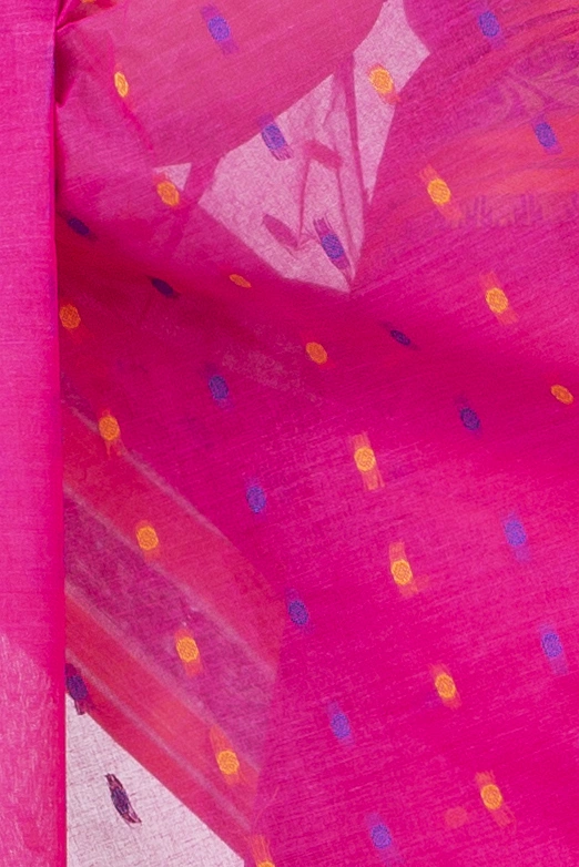 Beige Pure Cotton Alpona Tant Saree (194)