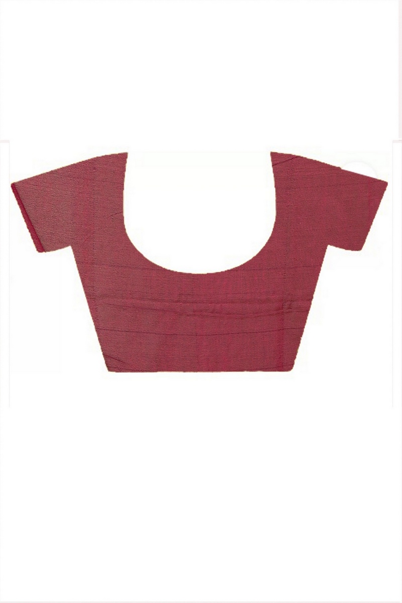 Marun Pure Cotton Kamal Hand Painted Saree (1970)