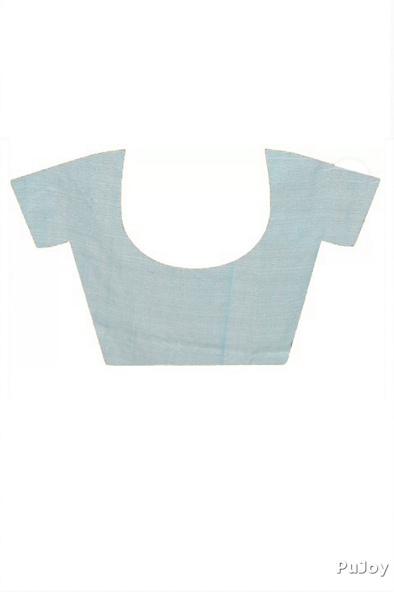 Sky Blue Pure Cotton Kamal Hand Painted Saree (1971)