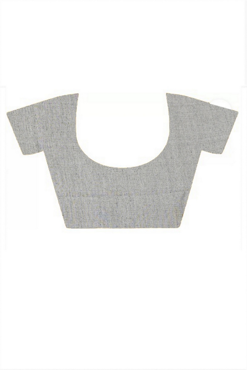 Grey Pure Cotton Kamal Hand Painted Saree (1973)