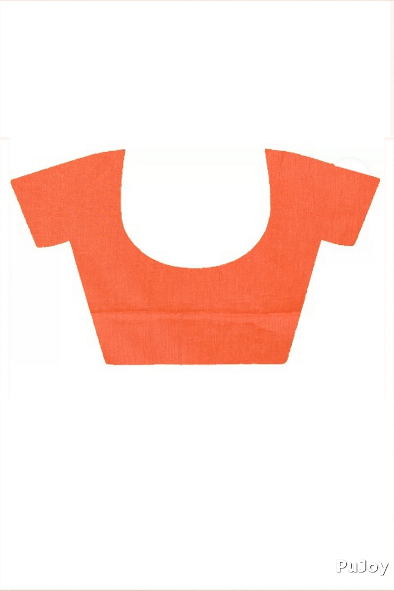 Orange Pure Cotton Kamal Hand Painted Saree (1974)