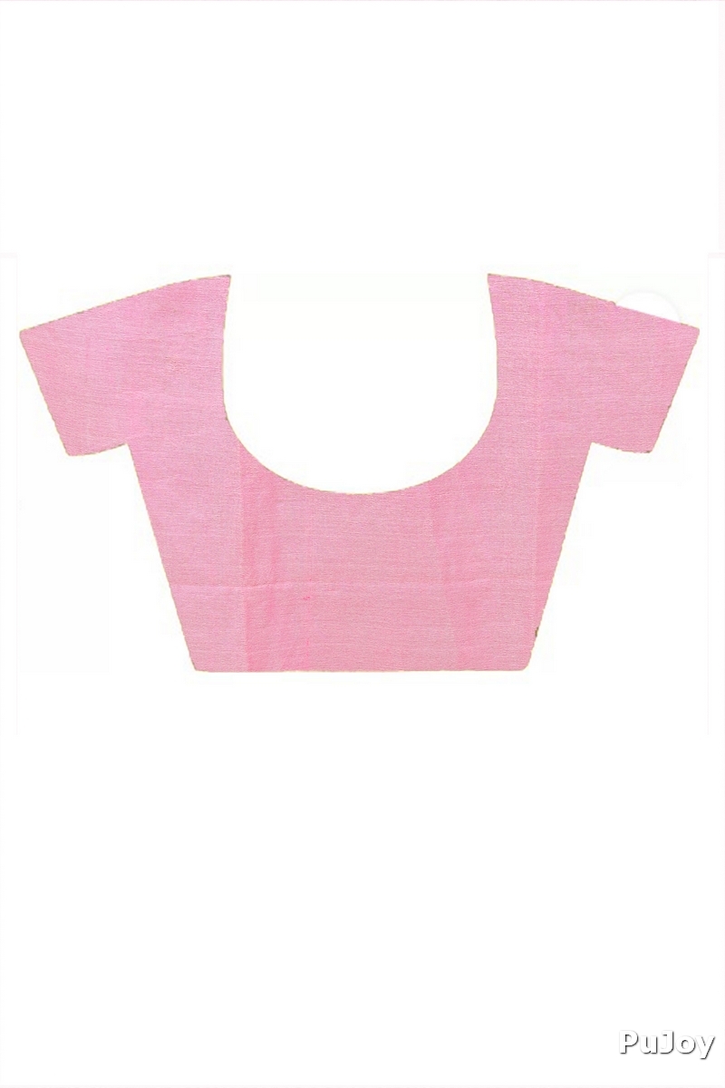 Pink Pure Cotton Kamal Hand Painted Saree (1976)