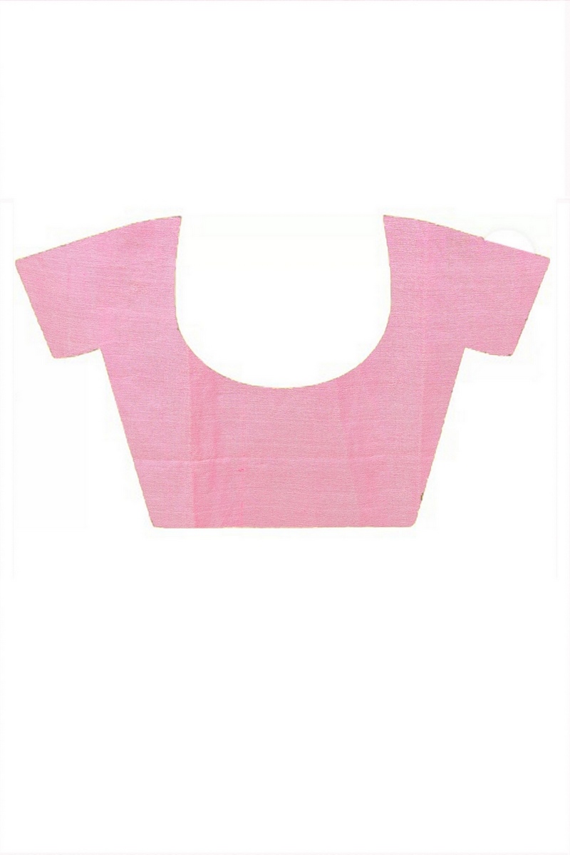 Pink Pure Cotton Kamal Hand Painted Saree (1976)