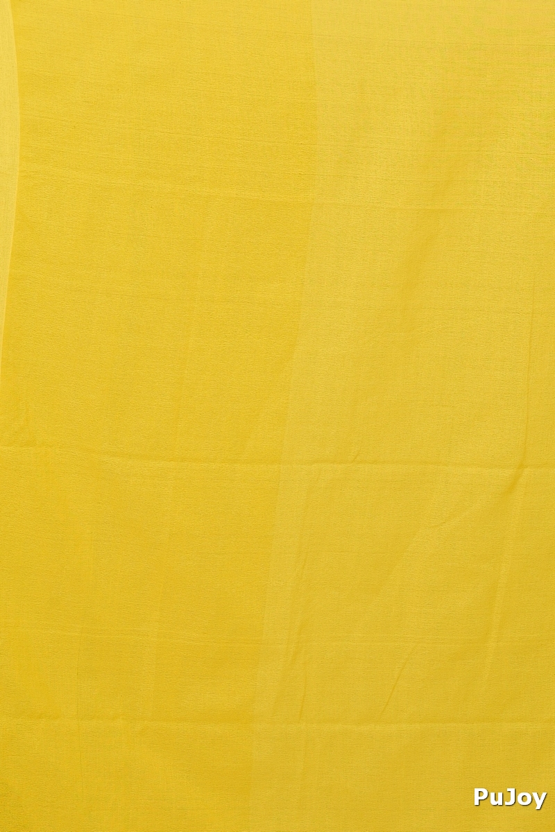 Yellow Pure Cotton Keshaka Hand Painted Saree (1983)