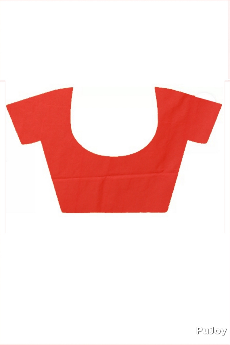 Red Pure Cotton Keshaka Hand Painted Saree (1984)
