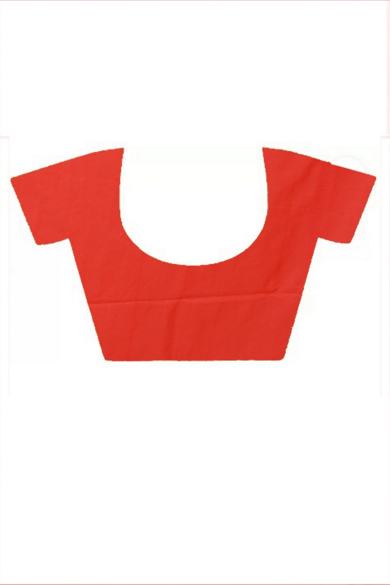 Red Pure Cotton Keshaka Hand Painted Saree (1984)