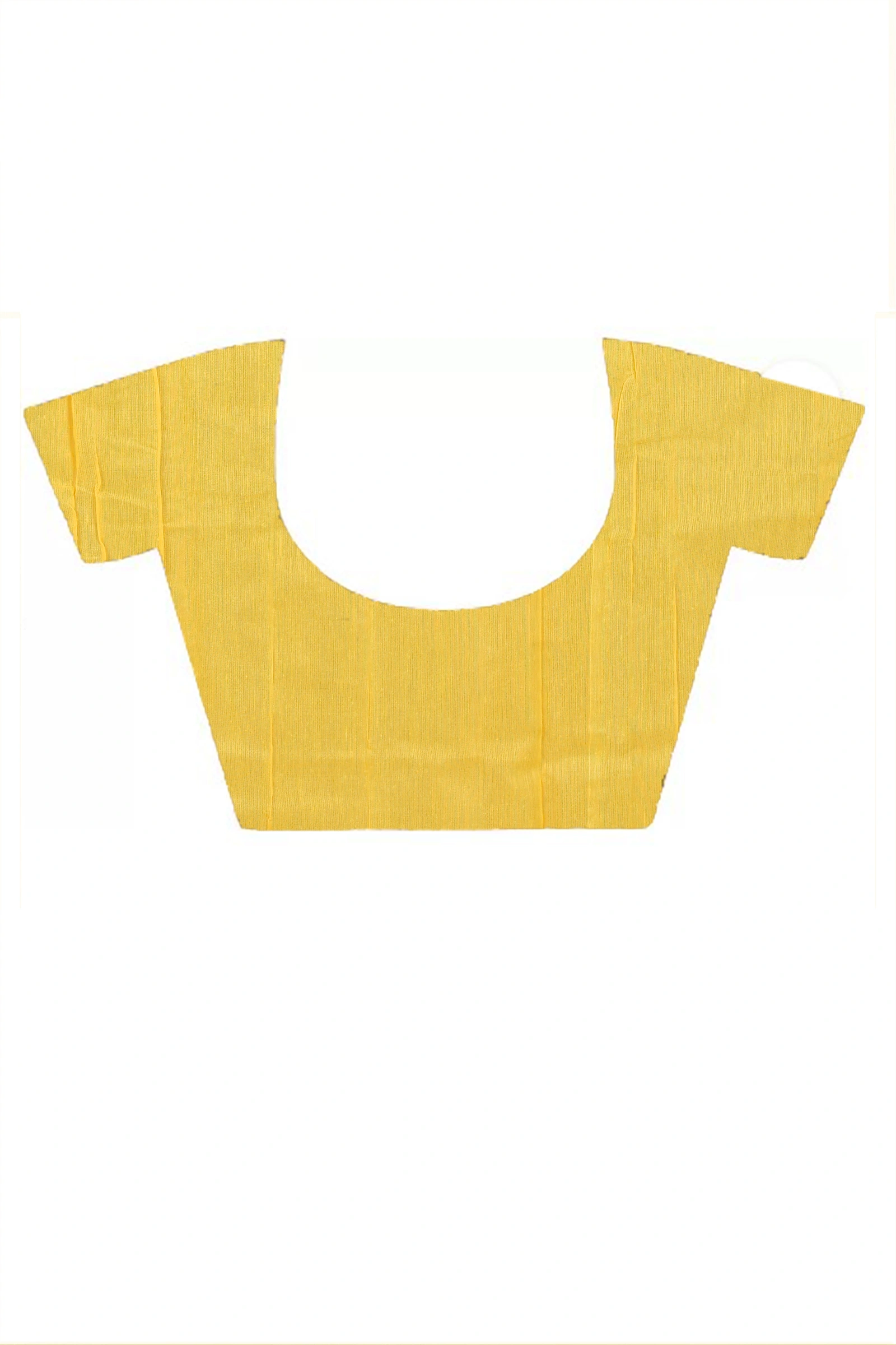 Yellow Blended Cotton Aplika Applique Saree (1994)