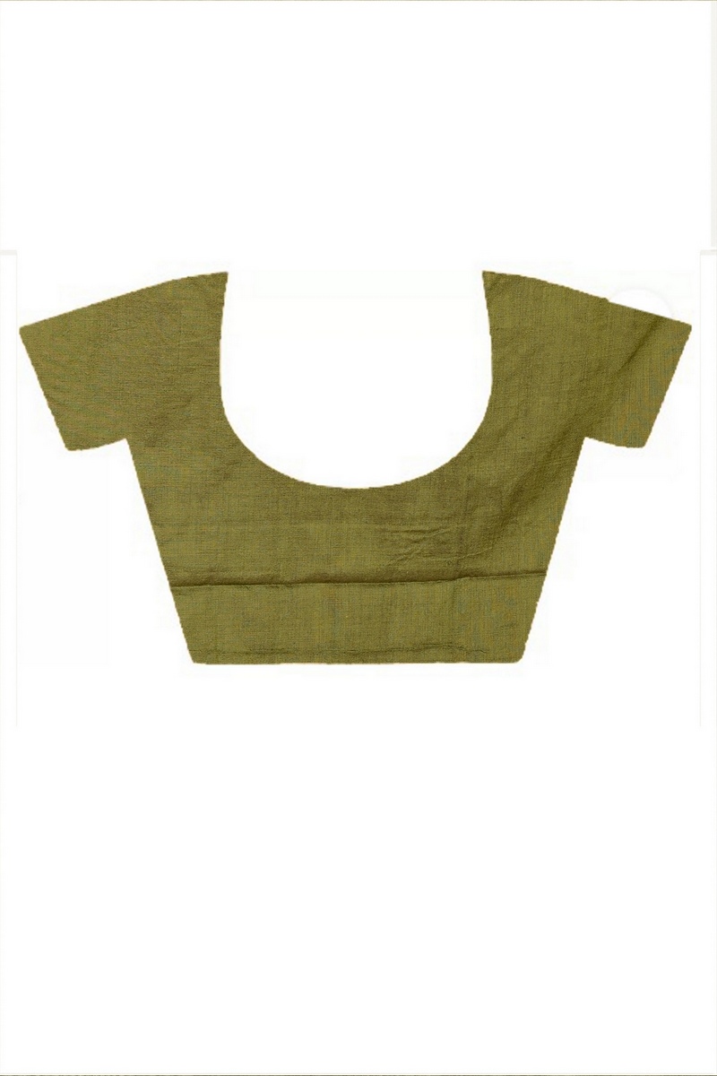 Dark Green Pure Cotton Aplika Tanu Applique Saree (2001)