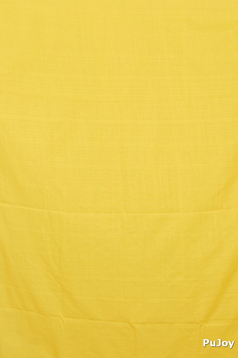 Yellow Pure Cotton Aplika Tanu Applique Saree (2003)
