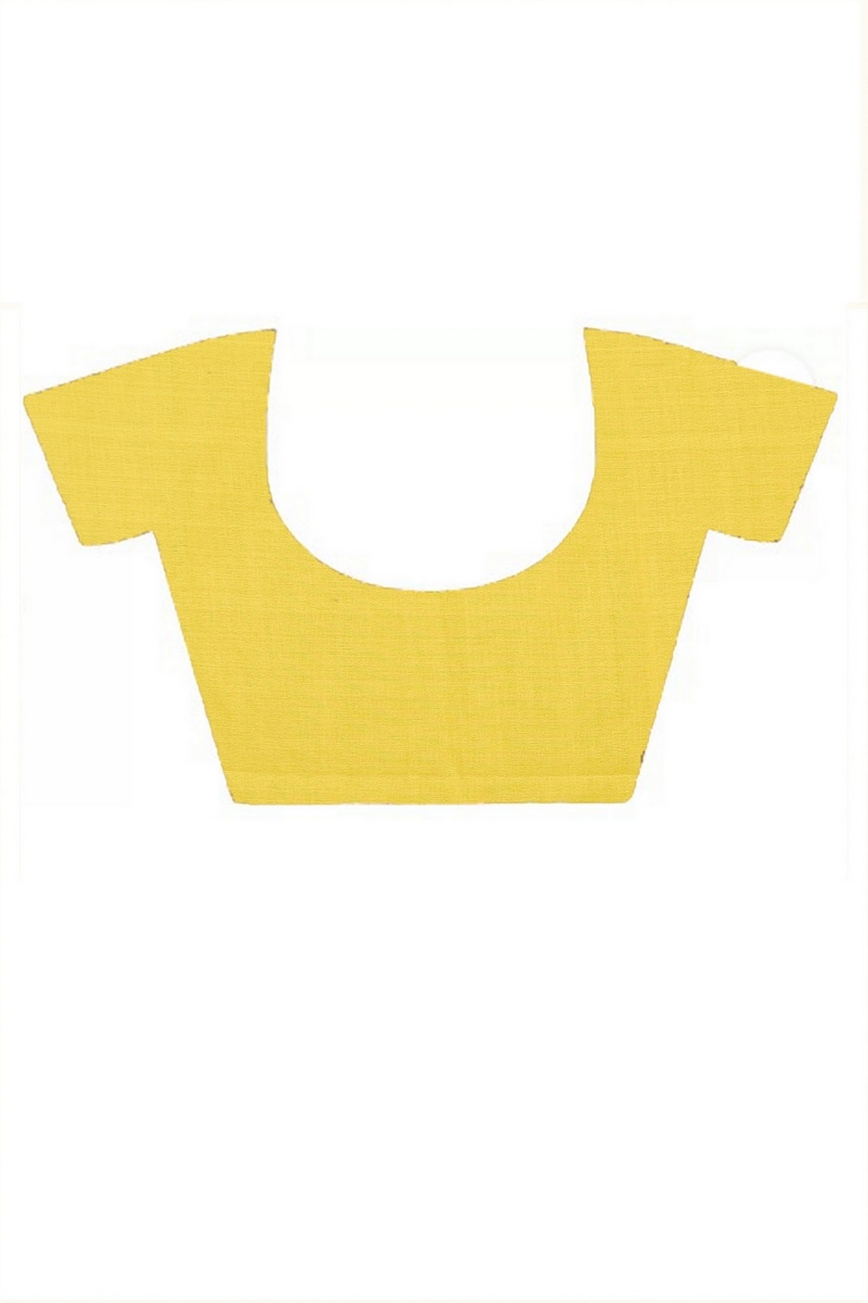 Yellow Pure Cotton Aplika Tanu Applique Saree (2003)