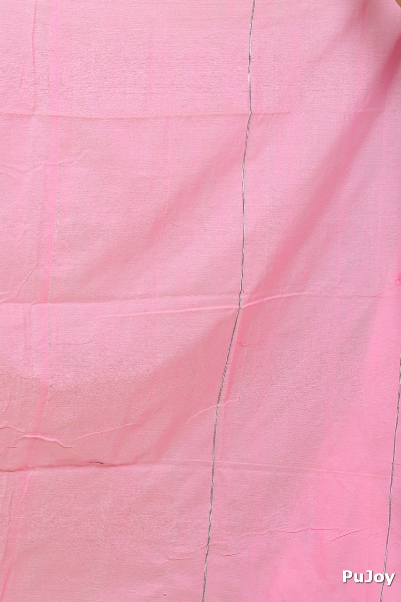 Pink Pure Cotton Aplika Tanu Applique Saree (2005)