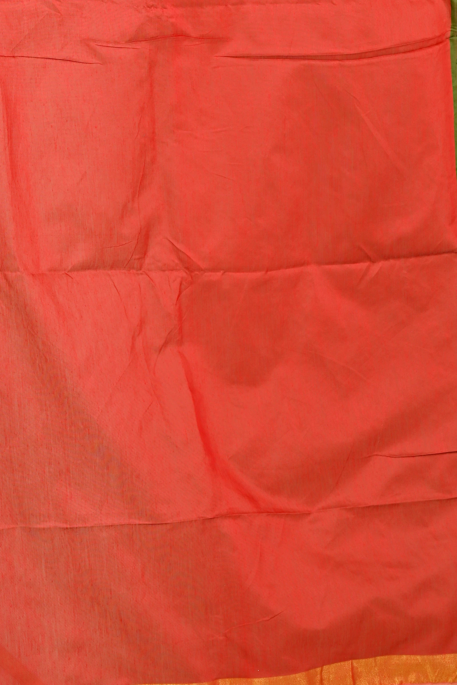Dark Green Blended Cotton Samo Hand Loom Saree (2013)