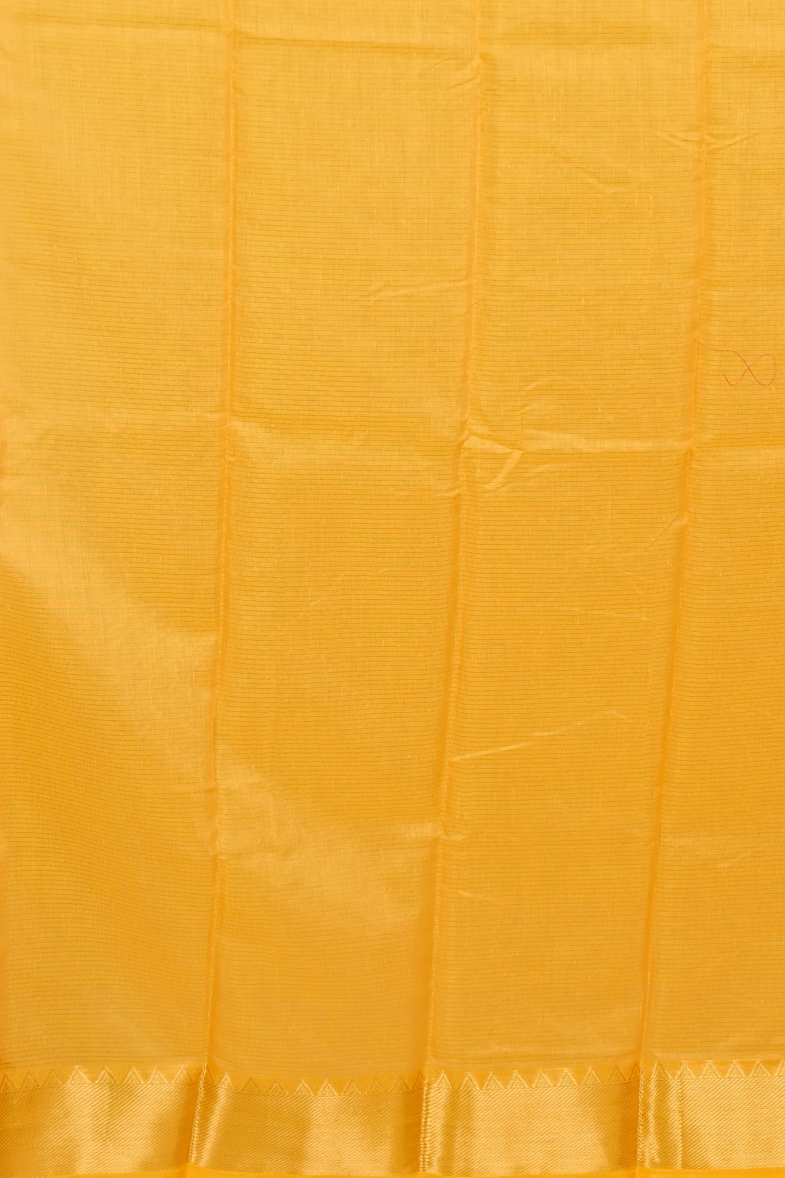 Yellow Cotton Silk Sikra Hand Loom Saree (2016)