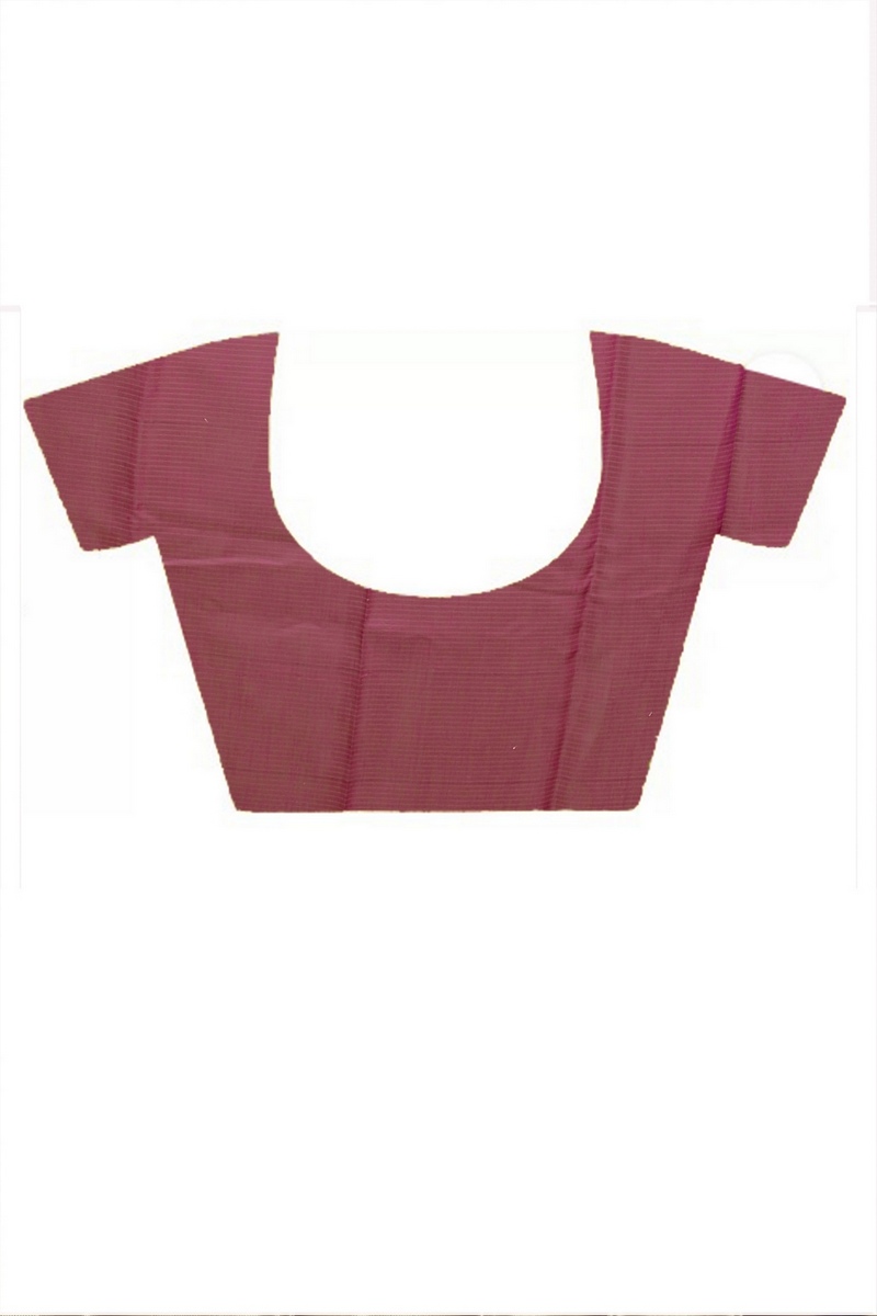 Purple Cotton Silk Sikra Hand Loom Saree (2018)