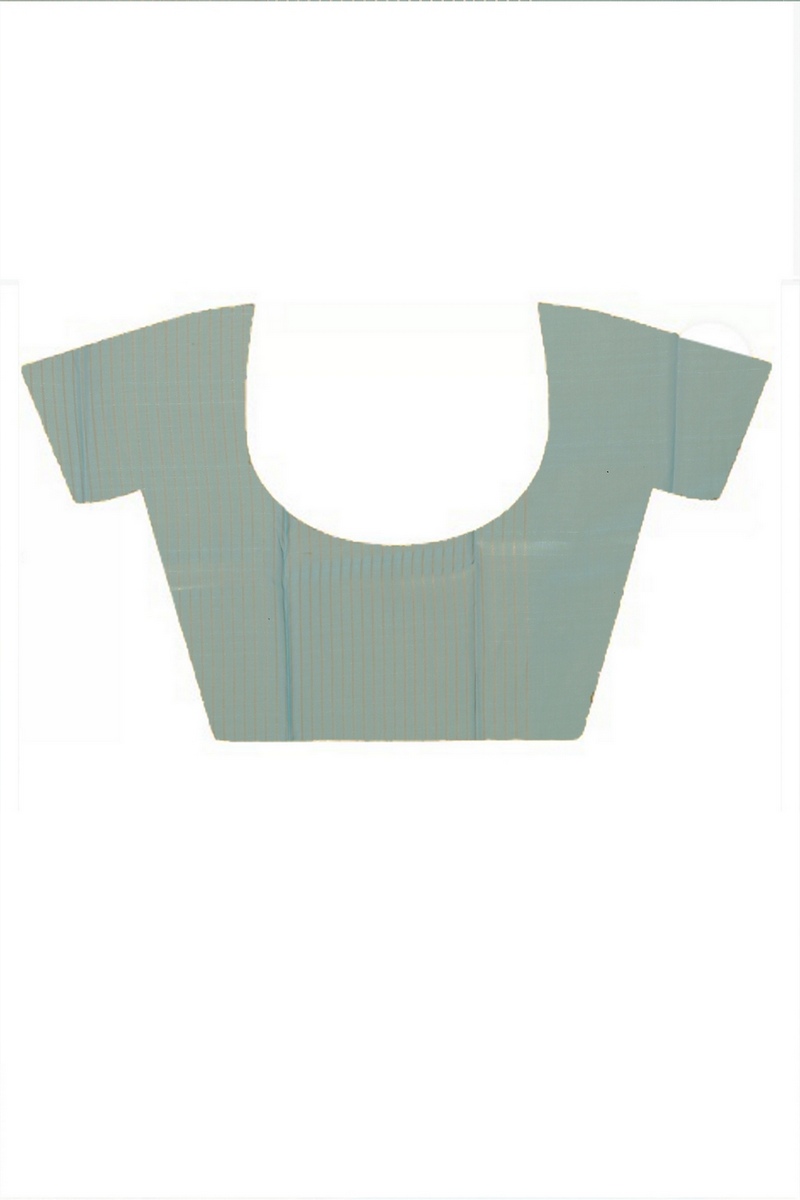 Sky Blue Blended Cotton Sikto Hand Loom Saree (2026)