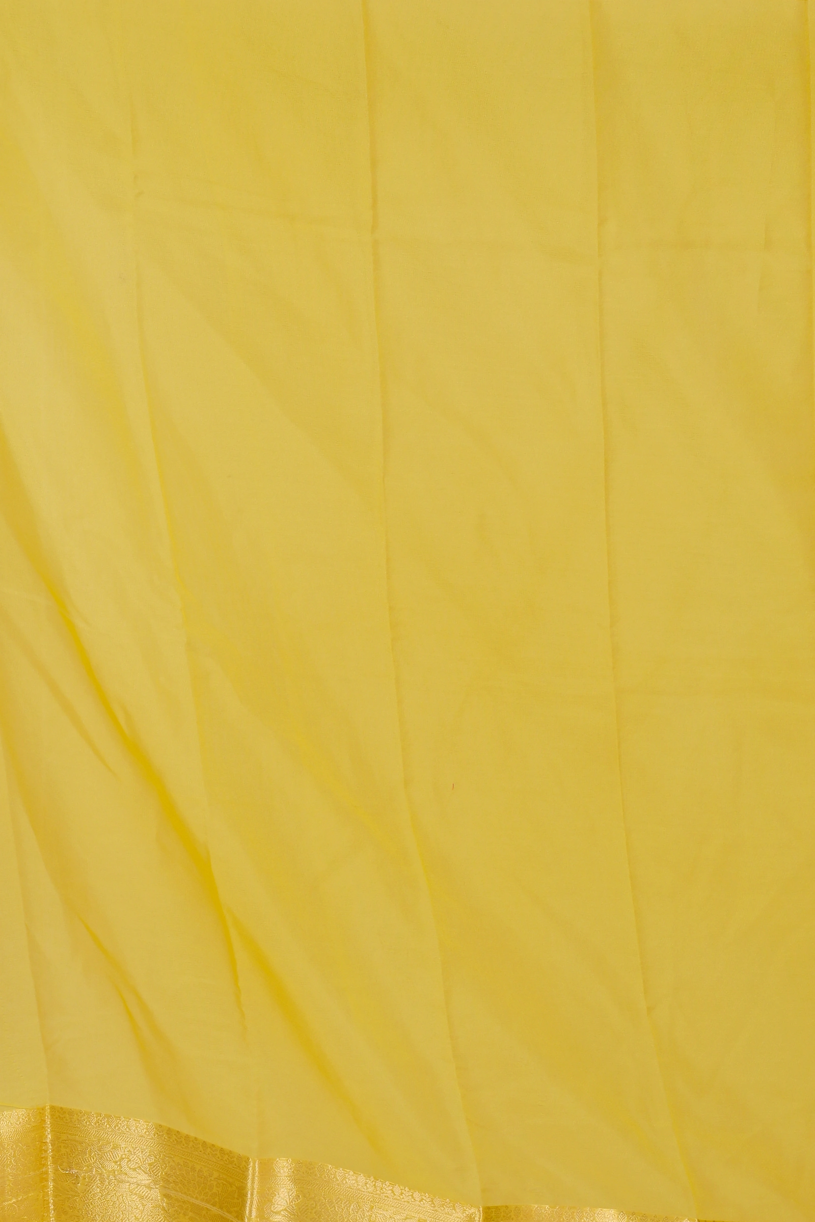 Yellow Blended Cotton Sikto Hand Loom Saree (2027)