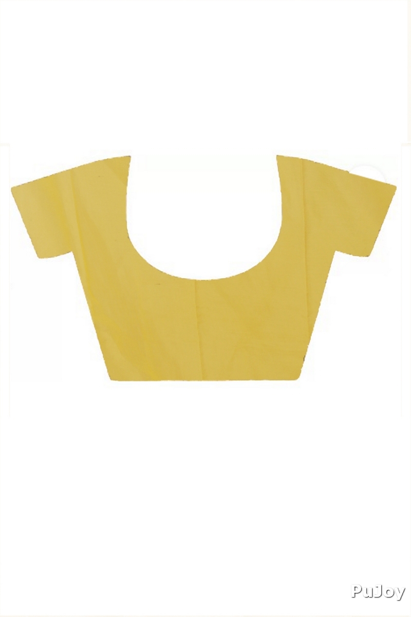 Yellow Blended Cotton Sikto Hand Loom Saree (2027)