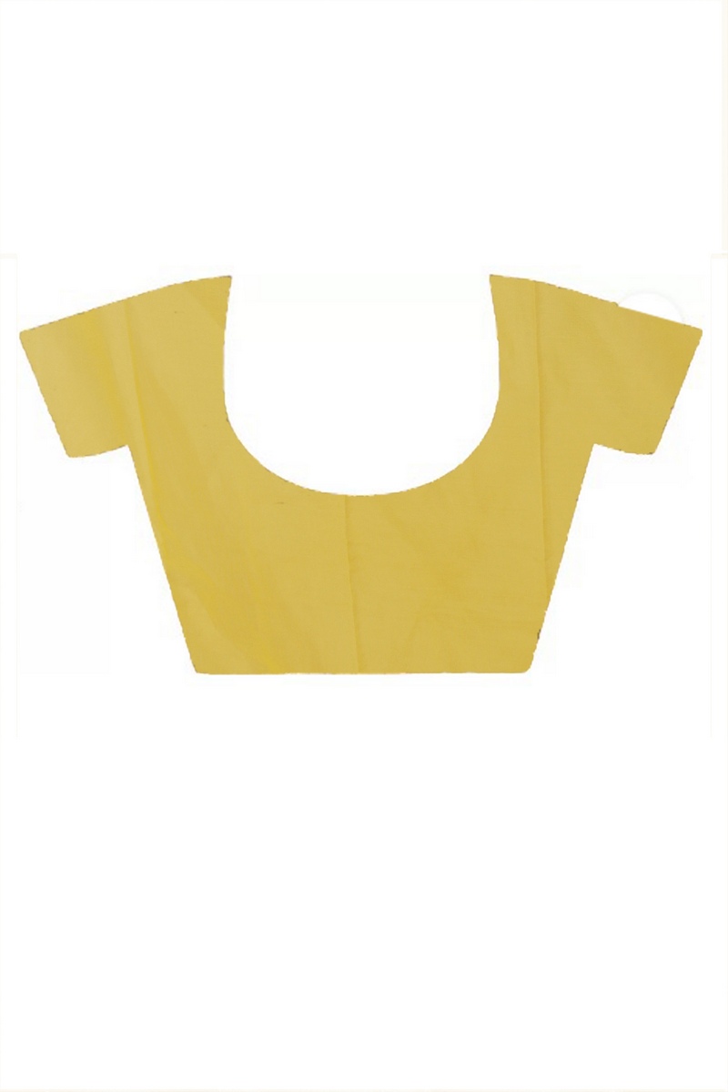 Yellow Blended Cotton Sikto Hand Loom Saree (2027)