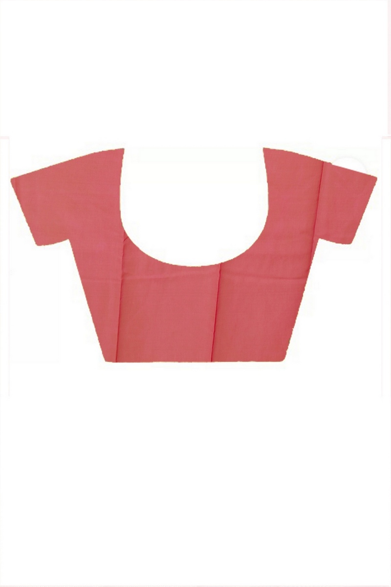 Dark Pink Blended Cotton Sikto Hand Loom Saree (2029)