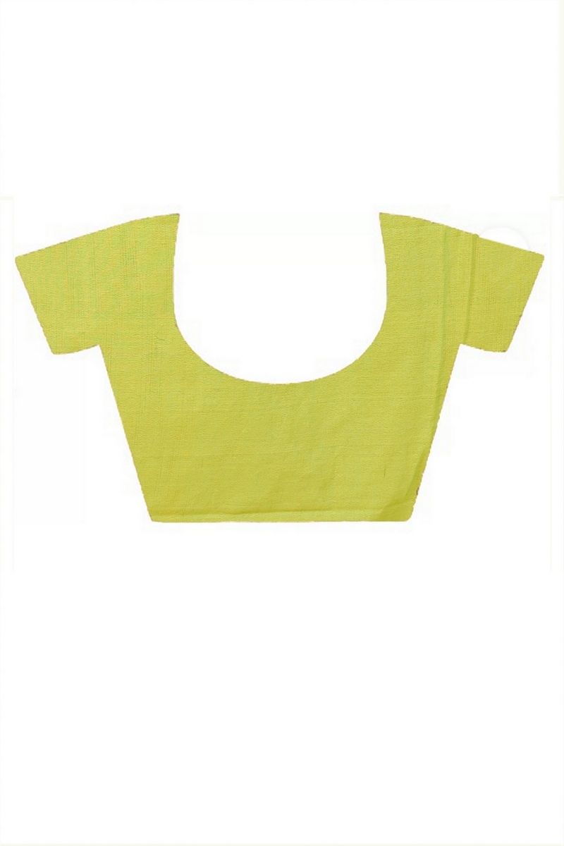 Green Pure Cotton Thanli Hand Loom Saree (2032)