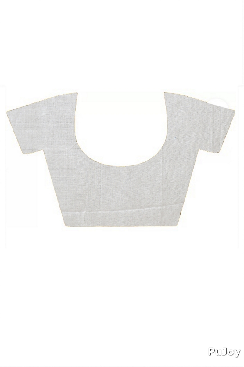 White Pure Cotton Thanli Hand Loom Saree (2034)