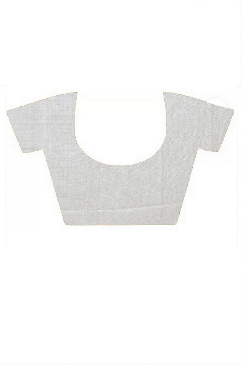 White Pure Cotton Thanli Hand Loom Saree (2034)