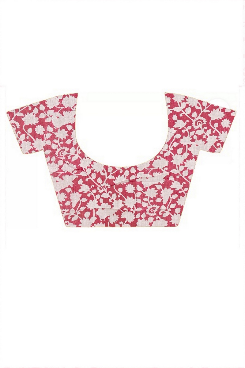 Light Purple Cotton Sebai Batik Print Saree (2037)