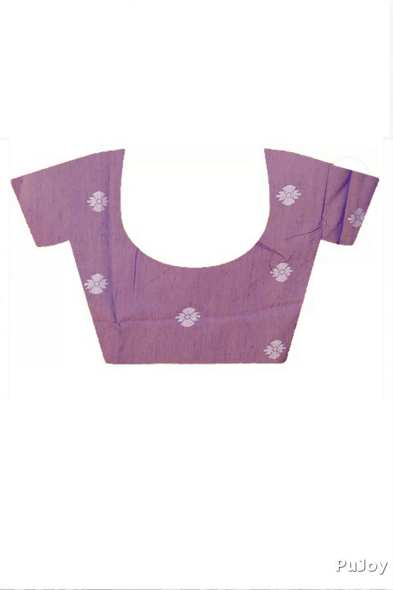 Purple Cotton Monimal Muslin saree (2048)