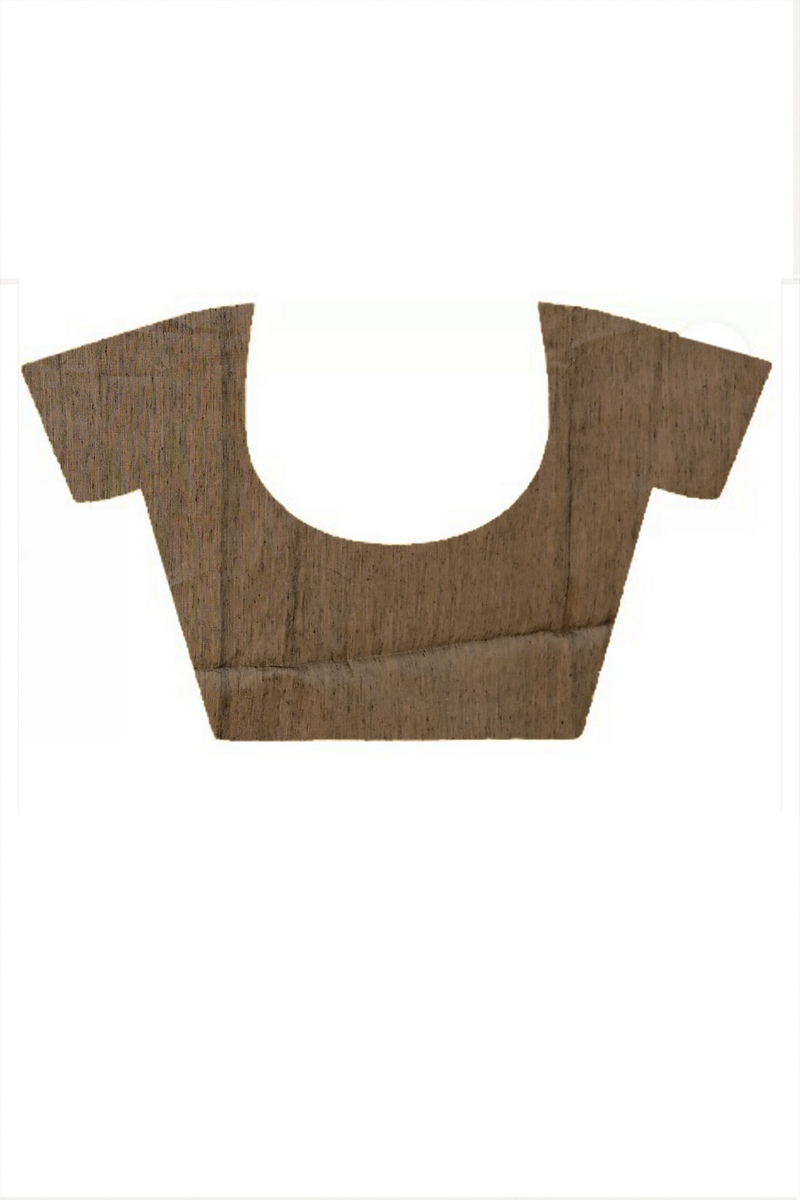 Grey Black Pure Cotton Senak Printed Handloom Saree (2061)